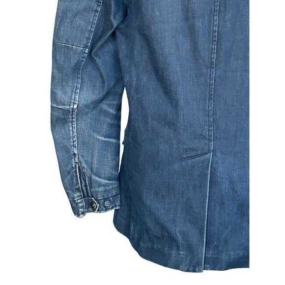 Armani Exchange Women’s Denim Chore Jacket Mock Collar Sz M Country Barn Outdoor - Picture 9 of 12